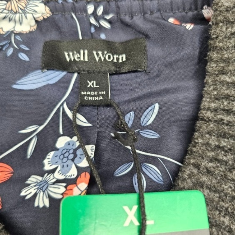 Well Worn Women's Bomber Style Jacket NWT Dark Smoke Grey Size XL Fall Winter - Picture 3 of 7